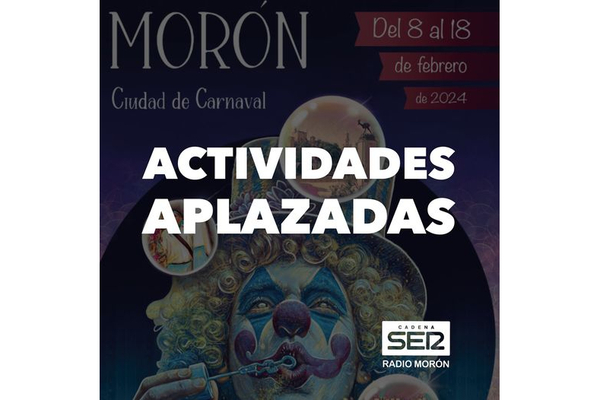 ACTIVIDADES CARNAVAL APLAZADAS