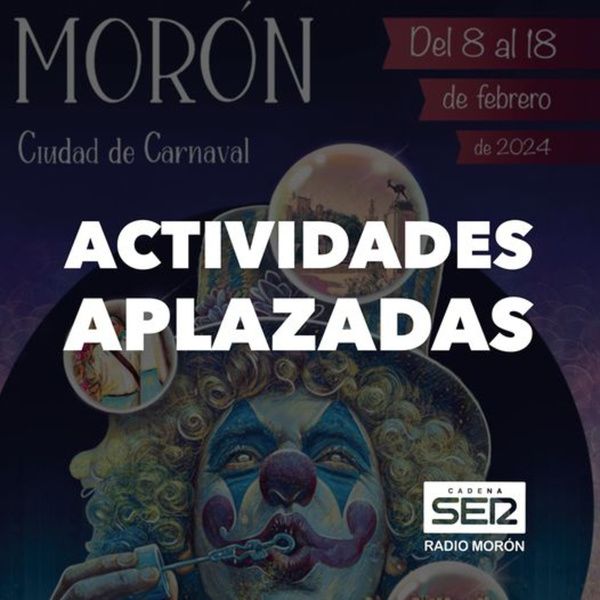ACTIVIDADES CARNAVAL APLAZADAS